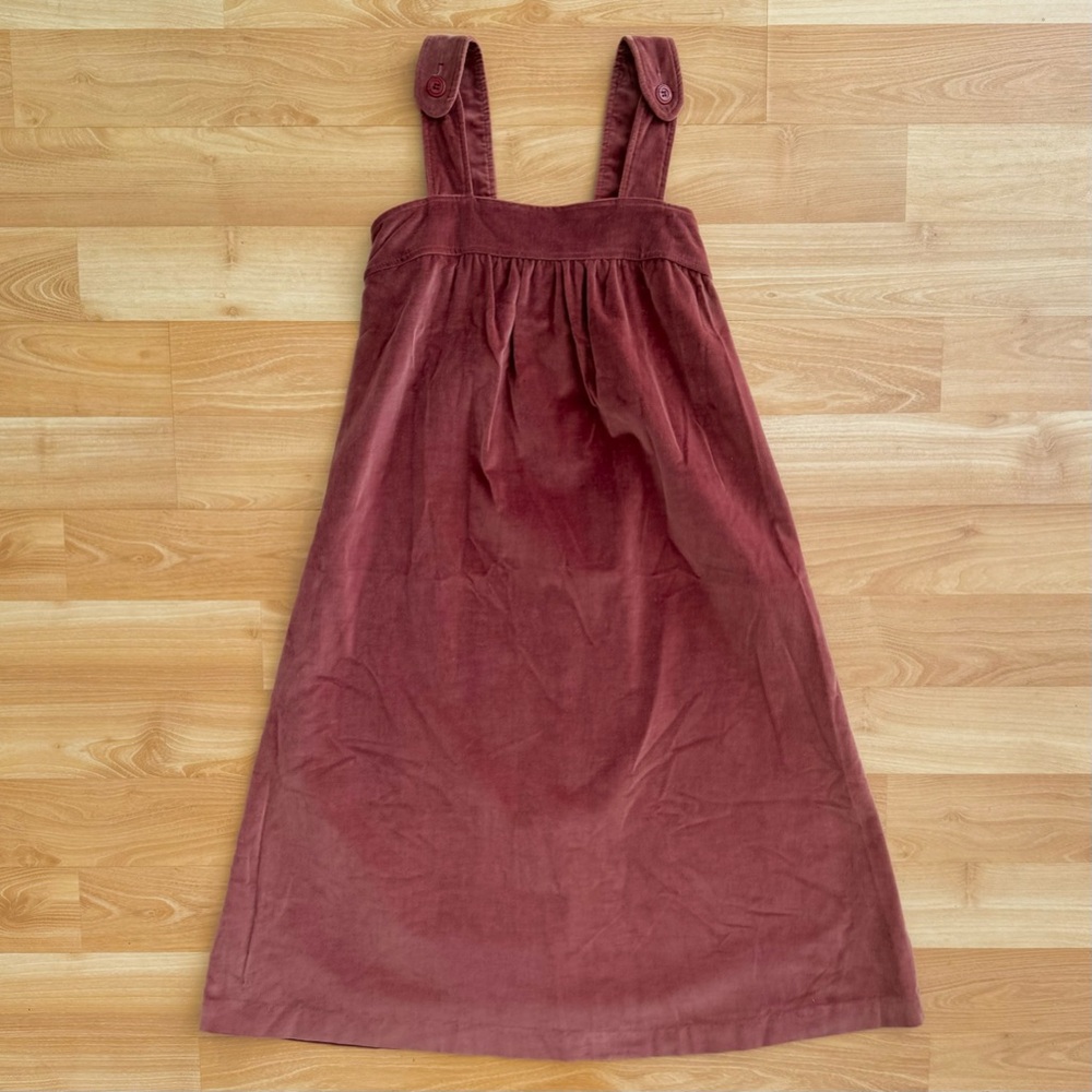 Vintage 1970’s Velvet Apron Dress Size Small Cracker Barrel Burgundy